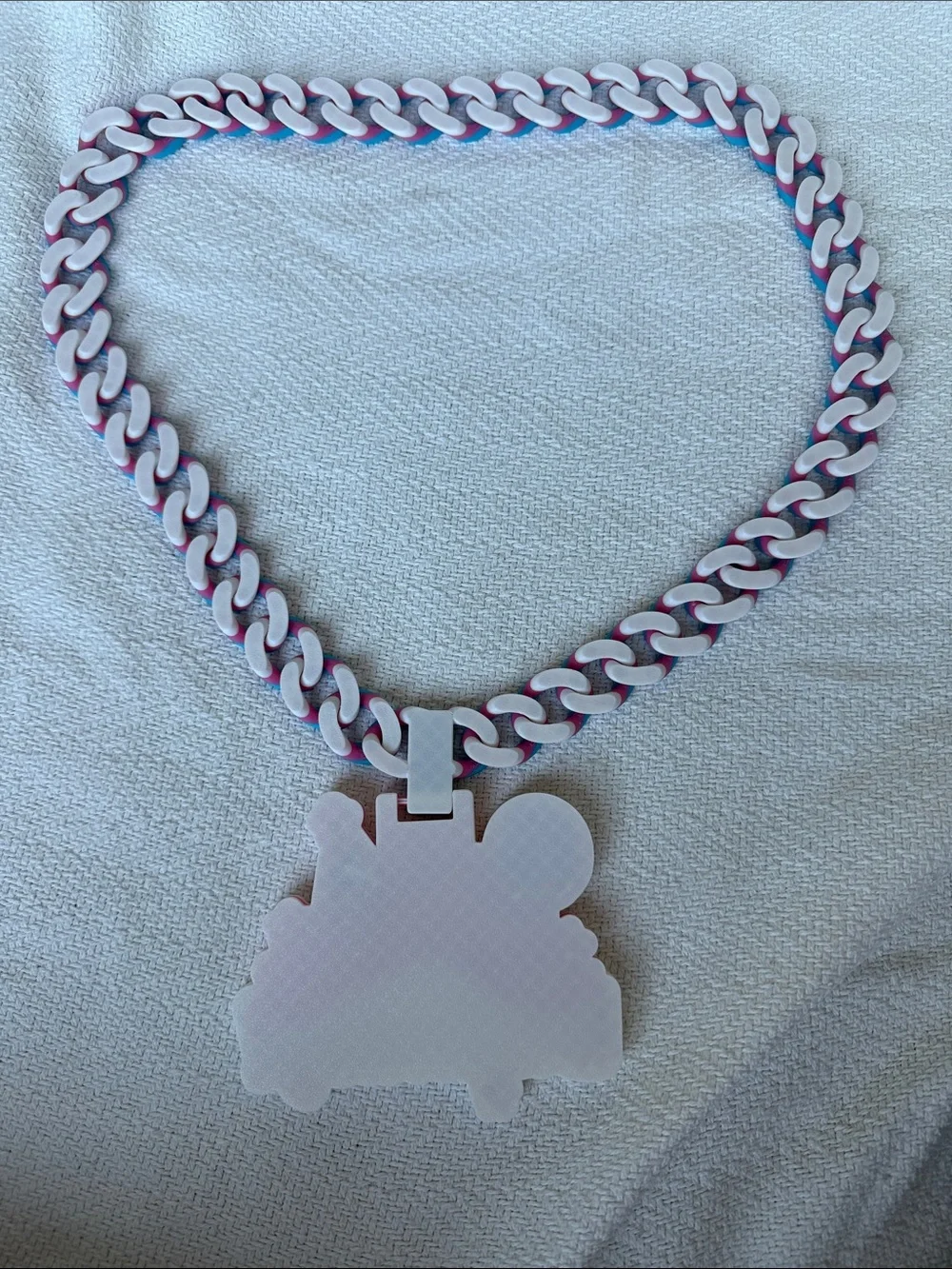 Birthday Party Necklace - Blue & Pink 